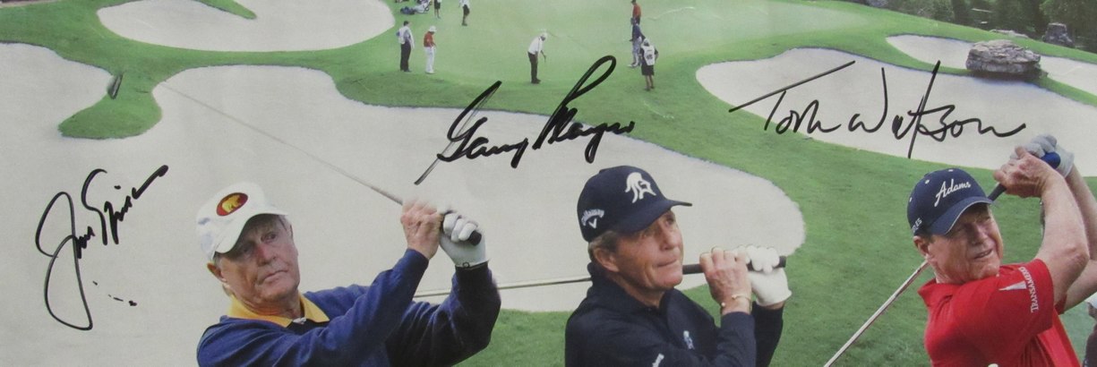 Jack Nicklaus/Gary Player/Tom Watson Signed/Auto 16x20 Photo PSA/DNA 194631