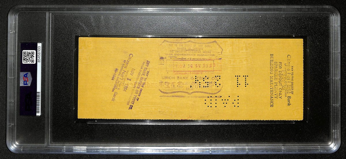 Desi Arnaz "I Love Lucy" Signed/Autographed 1954 Bank Check PSA/DNA 194545