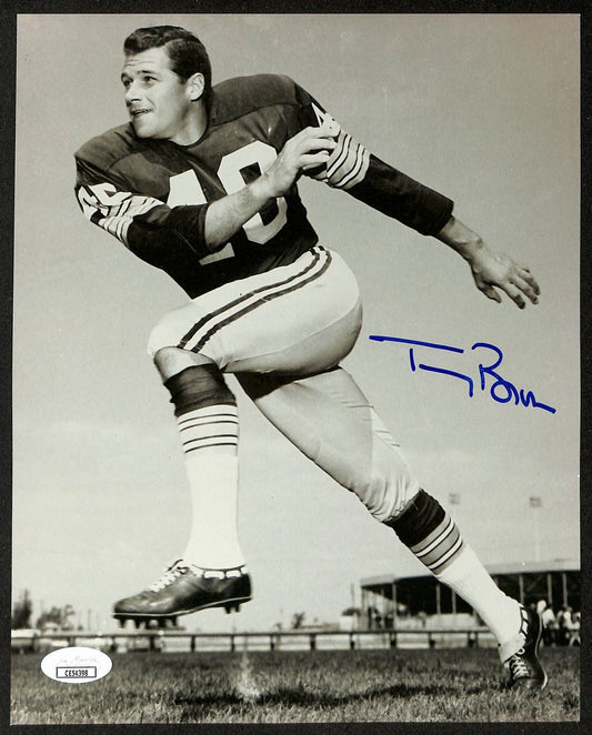 Tom Brown Signed/Autographed 8x10 B/W Photo Green Bay Packers JSA 196224