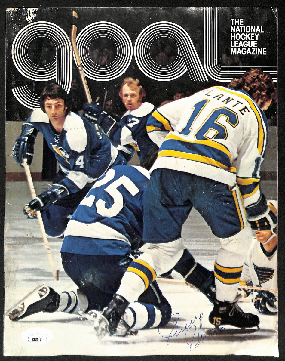 Pierre Plante Signed/Autographed 8x10 Magazine Photo St. Louis Blues JSA 196623