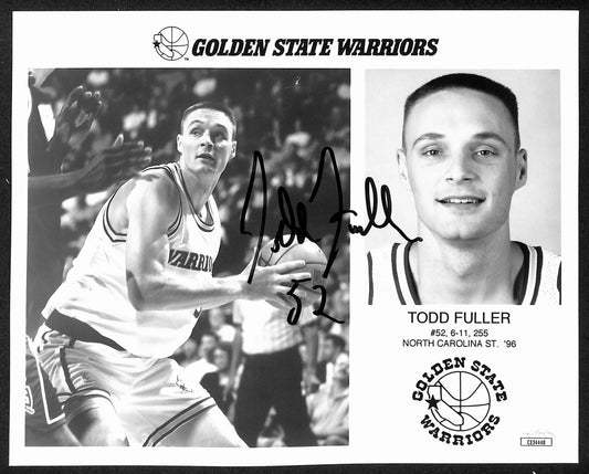 Todd Fuller Signed/Autographed 8x10 B/W Photo Golden State Warriors JSA 196647