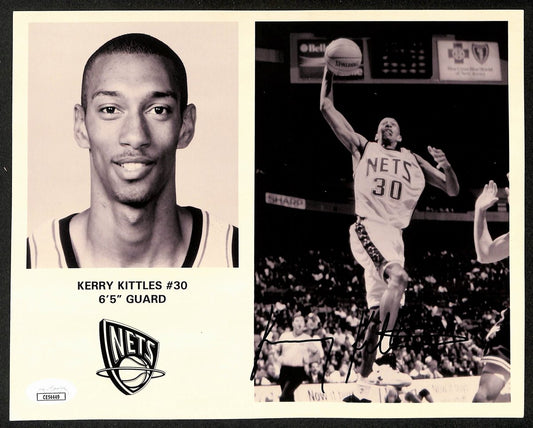 Kerry Kittles Signed/Autographed 8x10 B/W Photo New Jersey Nets JSA 196648