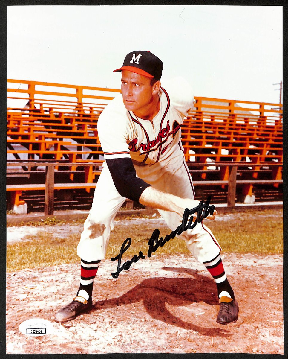 Lou Burdette Signed/Autographed 8x10 Photo Milwaukee Braves JSA 196653