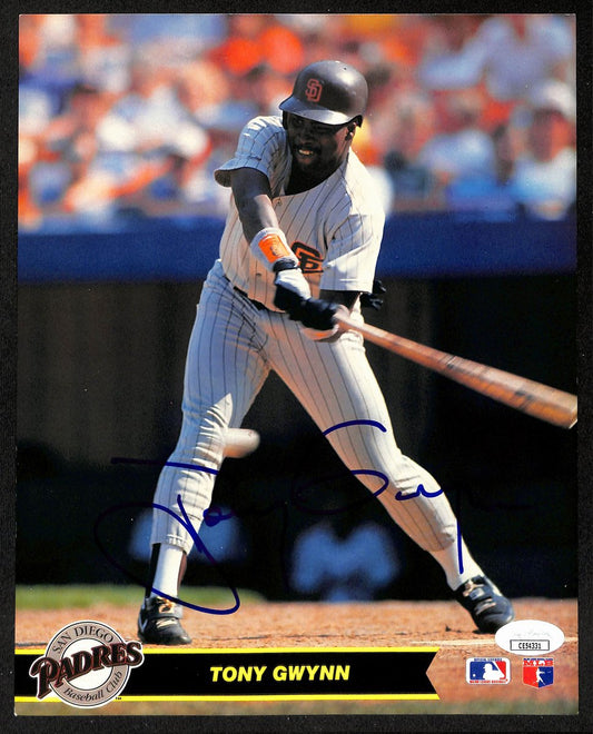 Tony Gwynn HOF Signed/Autographed 8x10 Photo San Diego Padres JSA 196157