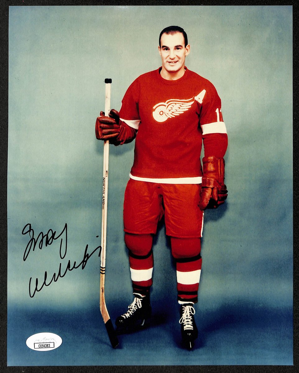 Gary Aldcorn Signed/Autographed 8x10 Photo Detroit Red Wings JSA 196209
