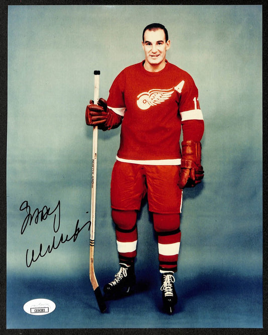 Gary Aldcorn Signed/Autographed 8x10 Photo Detroit Red Wings JSA 196209