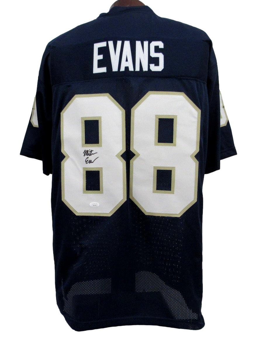 Mitchell Evans Signed/Auto Navy Custom Football Jersey Notre Dame JSA 195672