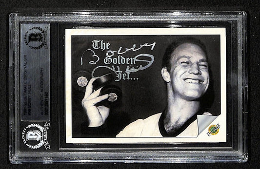 Bobby Hull HOF Signed/Auto 1991-92  Ultimate Card #96 Black Hawks Beckett 195967