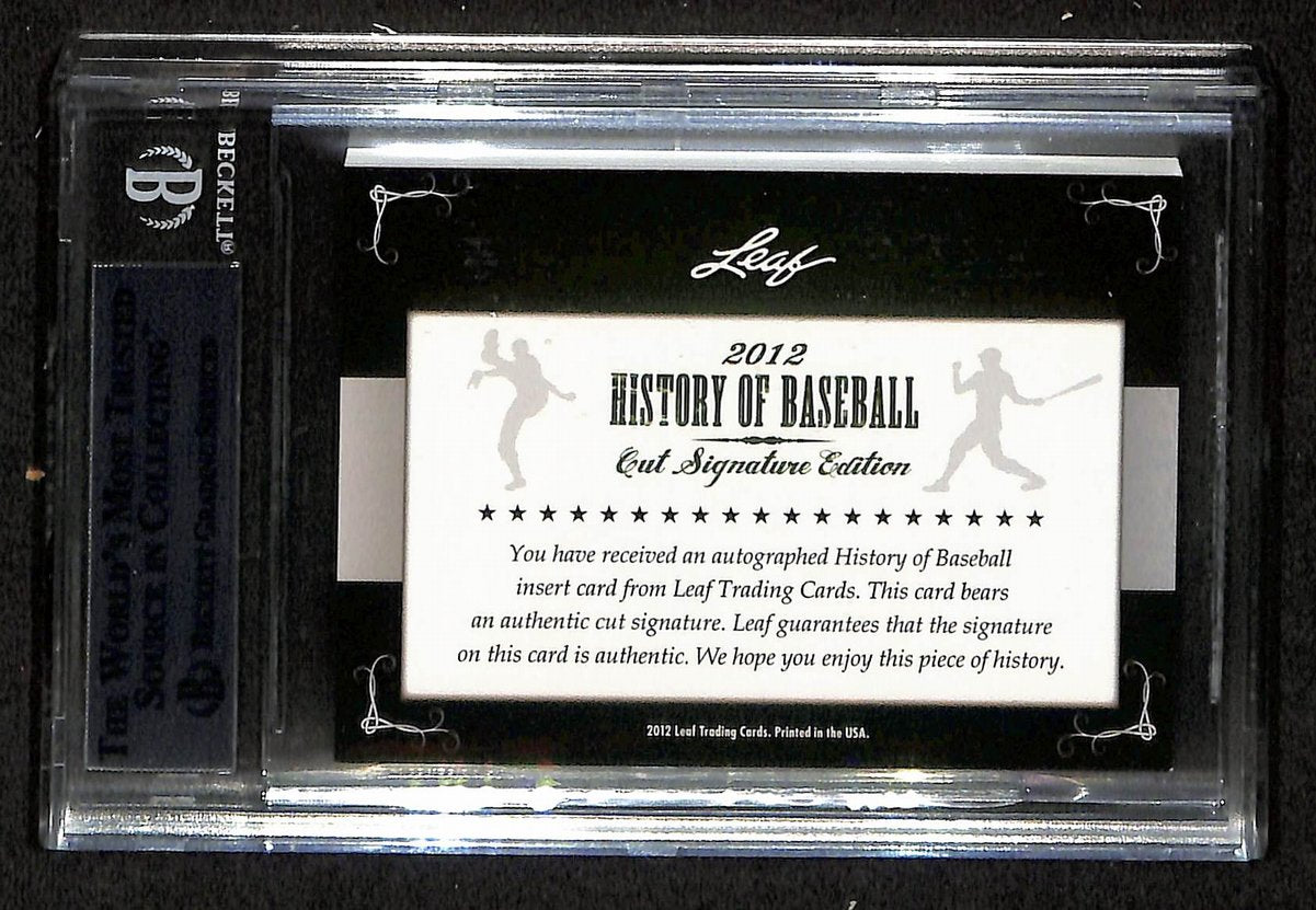 Birdie Tebbetts Signed/Auto 2012 Leaf Cut Signatures Card Tigers Beckett 195968