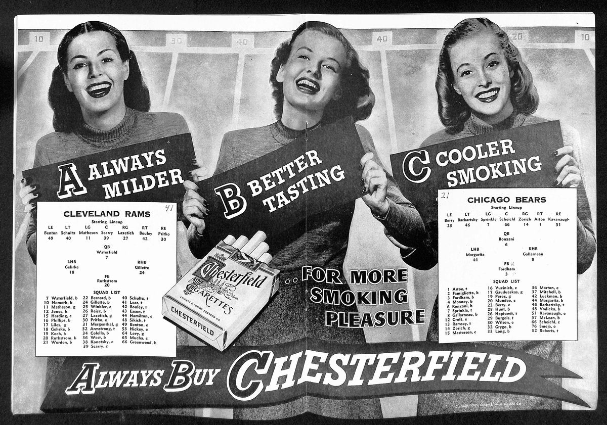1945 Cleveland Rams vs. Chicago Bears NFL Football Game Program 192867