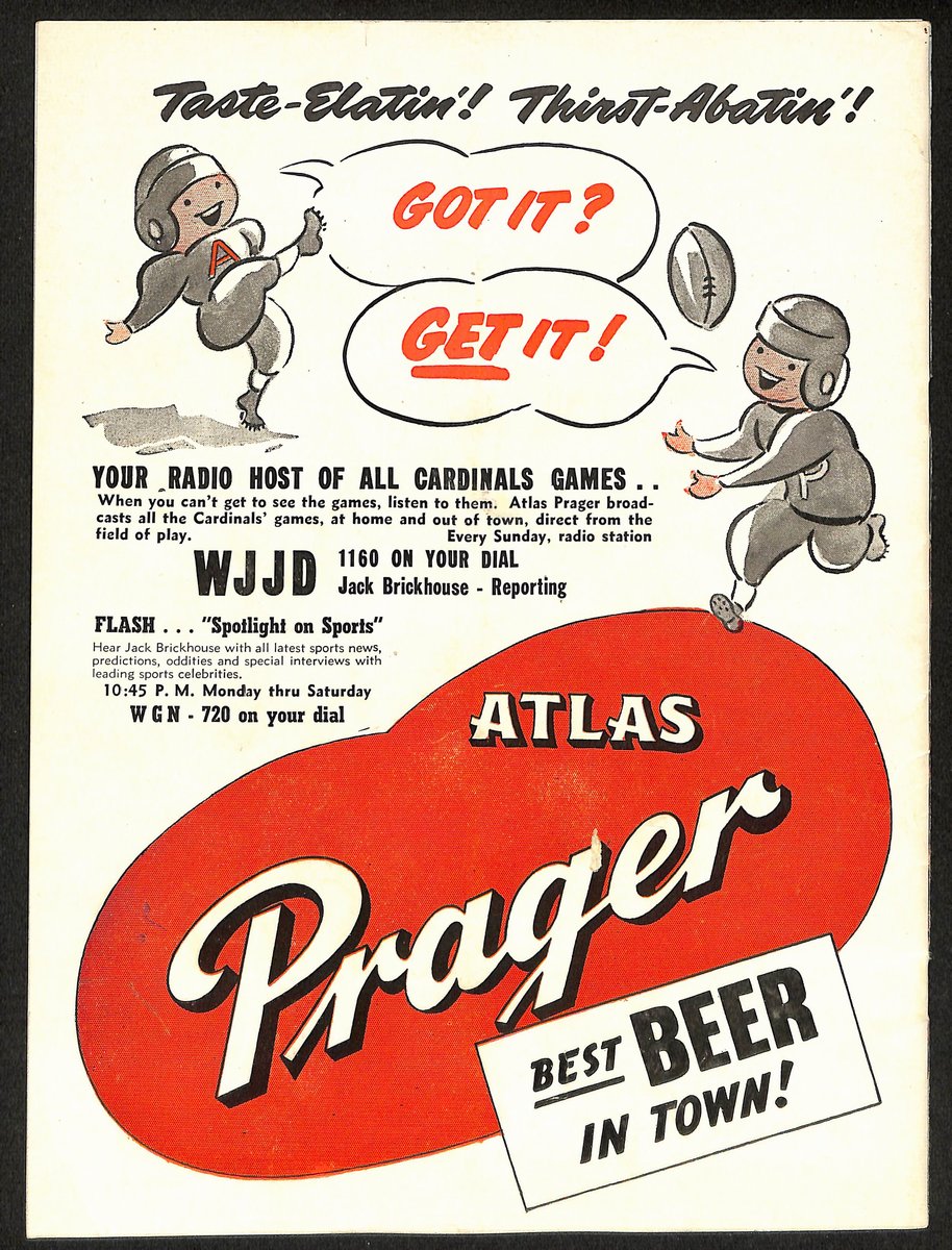 1947 Los Angeles Rams vs. Chicago Cardinals NFL Football Game Program 192872