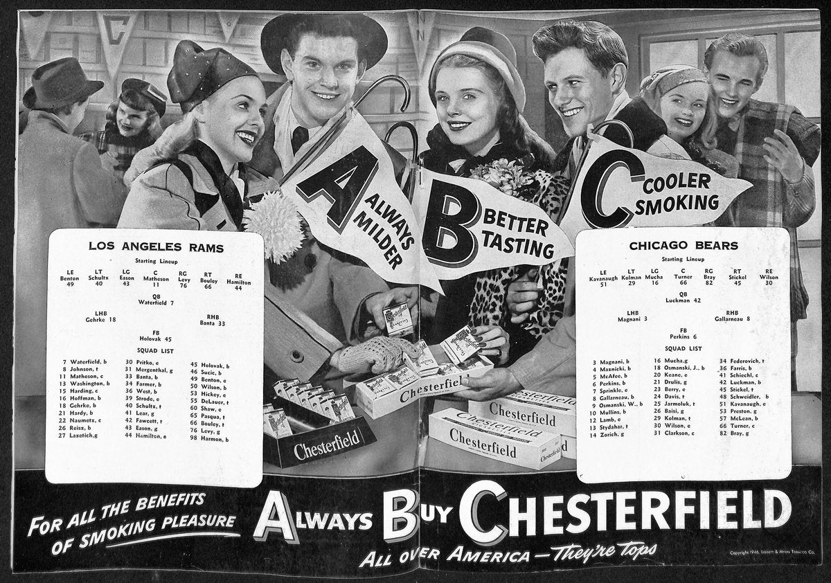 1946 Los Angeles Rams vs. Chicago Bears NFL Football Game Program 192875