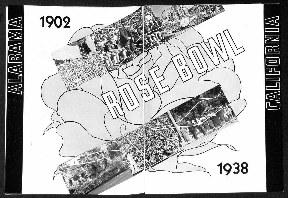 1938 Rose Bowl Alabama vs. California NCAA Football Game Program 192878
