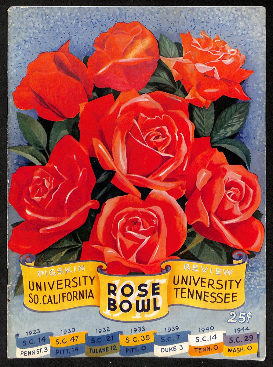 1945 Rose Bowl Southern Cal vs. Tennessee NCAA Football Game Program 192893