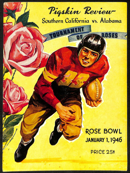 1946 Rose Bowl Southern Cal vs. Alabama NCAA Football Game Program 192894