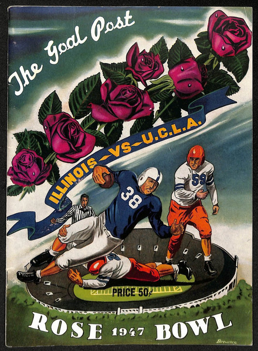 1947 Rose Bowl Illinois vs. UCLA NCAA Football Game Program 192895