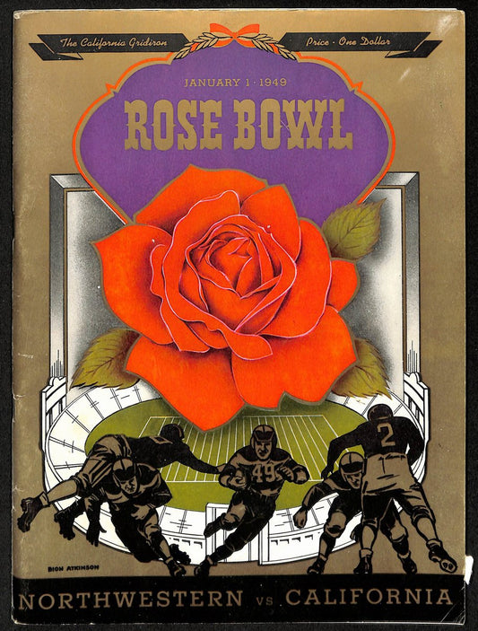 1949 Rose Bowl Northwestern vs. California NCAA Football Game Program 192897
