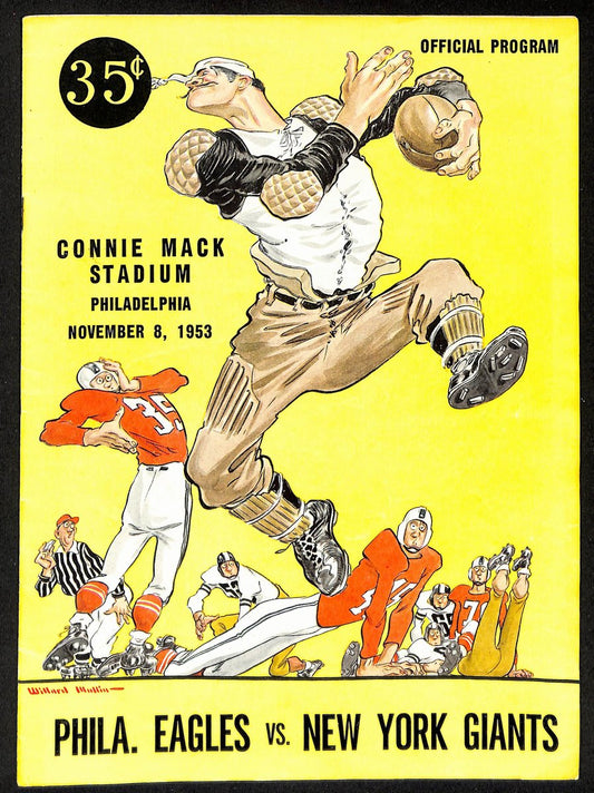 1953 Philadelphia Aegles vs. New York Giants NFL Football Game Program 192901