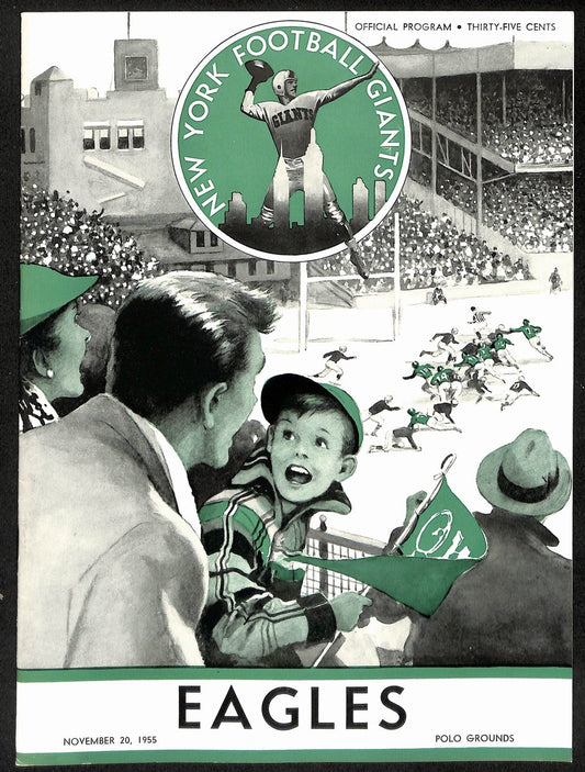 1955 New York Giants vs. Philadelphia Eagles NFL Football Game Program 196079