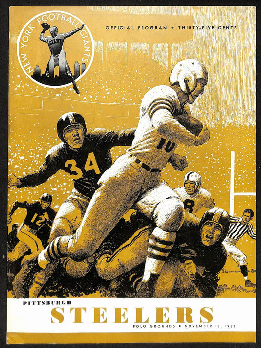 1953 New York Giants vs. Pittsburgh Steelers NFL Football Game Program 196080