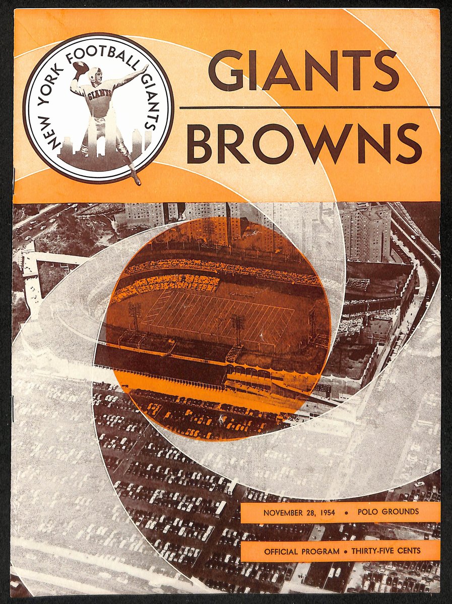 1954 New York Giants vs. Cleveland Browns NFL Football Game Program 196088