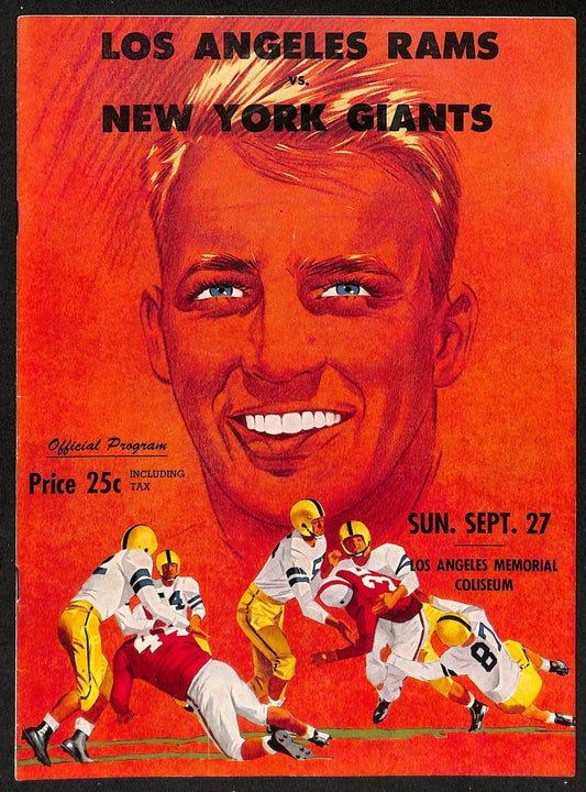 1953 Los Angeles Rams vs. New York Giants NFL Football Game Program 196089