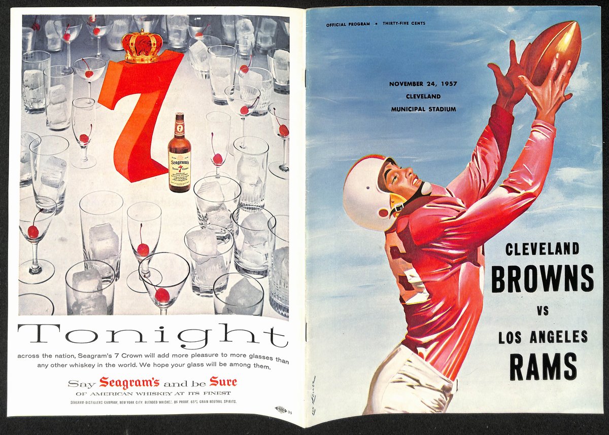 1957 Cleveland Browns vs. Los Angeles Rams NFL Football Game Program 196091