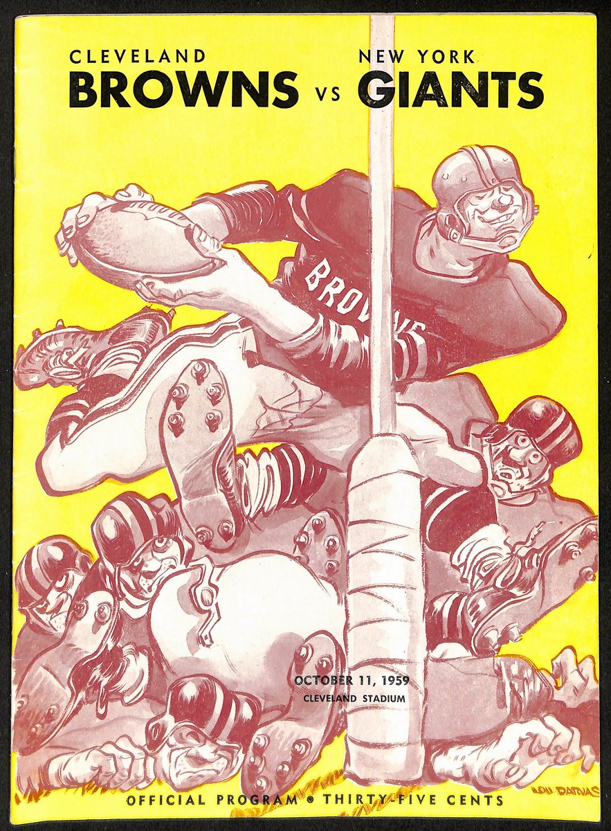 1959 Cleveland Browns vs. New York Giants NFL Football Game Program 196094