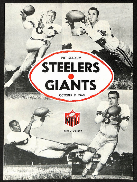 1960 Pittsburgh Steelers vs. New York Giants NFL Football Game Program 196098