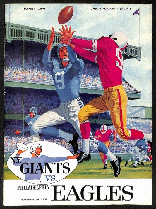 1960 New York Giants vs. Philadelphia Eagles NFL Football Game Program 196101