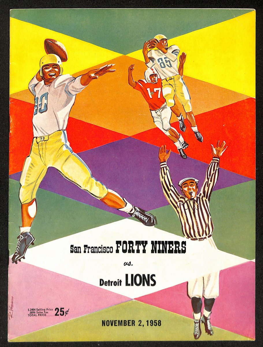 1958 San Francisco 49ers vs. Detroit Lions NFL Football Game Program 196115