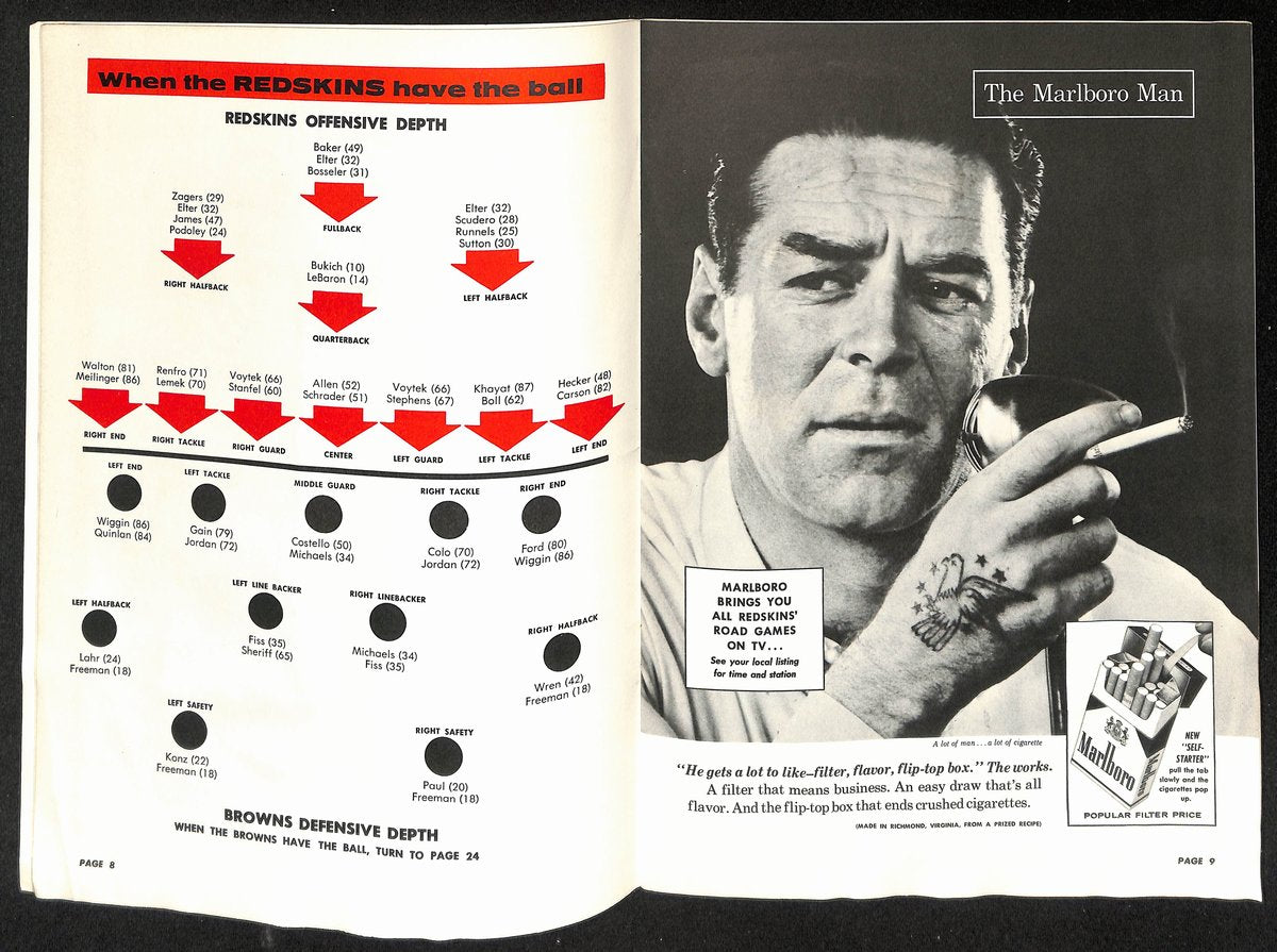 1957 Washington Redskins vs. Cleveland Browns NFL Football Game Program 196118