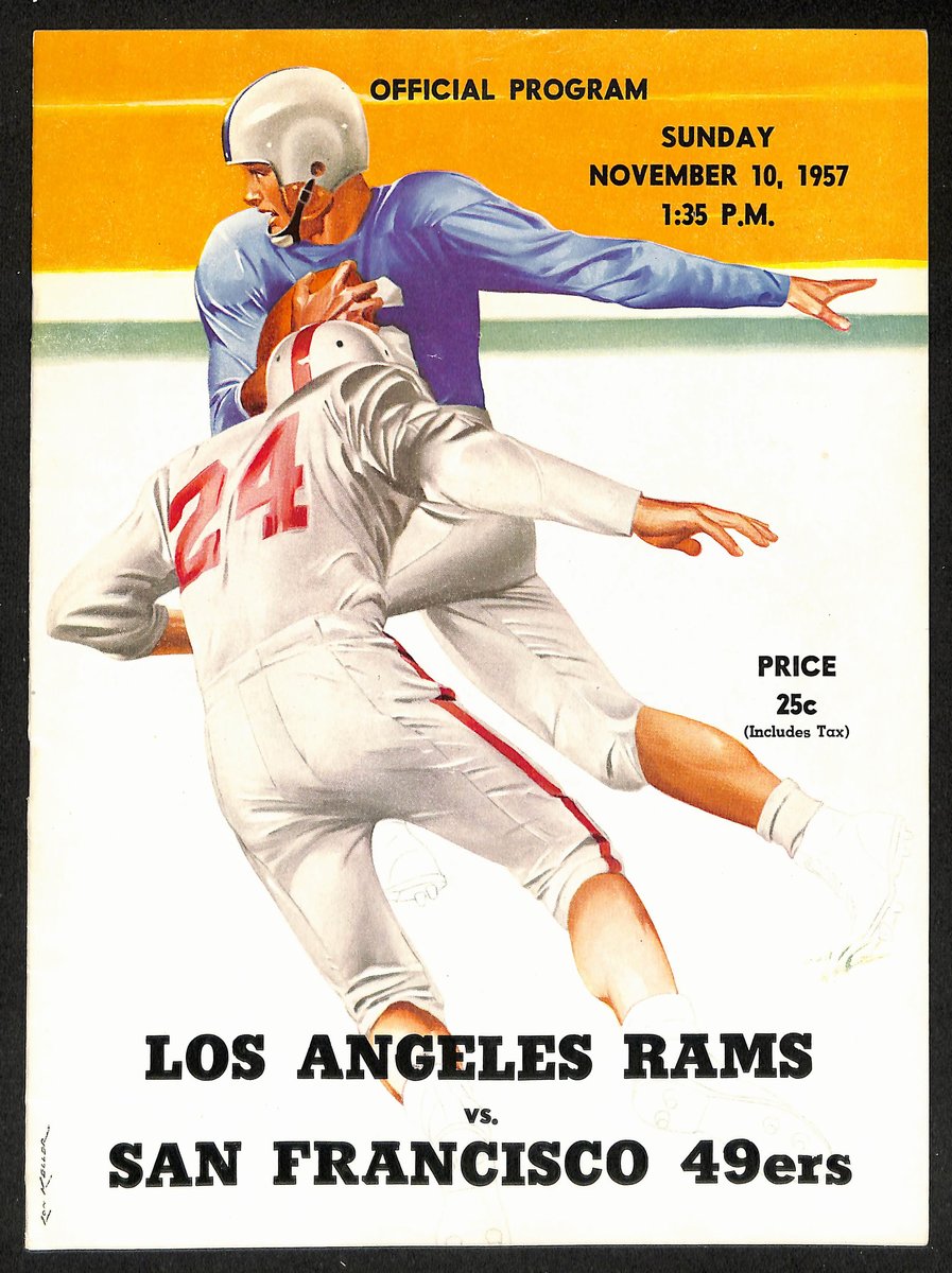 1957 Los Angeles Rams vs. San Francisco 49ers NFL Football Game Program 196119