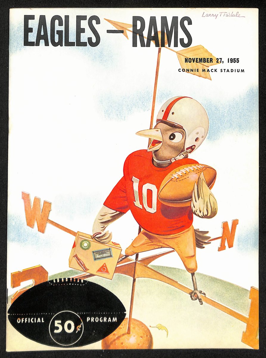 1955 Philadelphia Eagles vs. Los Angeles Rams NFL Football Game Program 196125