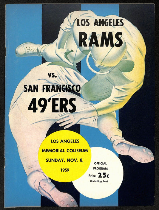 1959 Los Angeles Rams vs. San Francisco 49ers NFL Football Game Program 196126