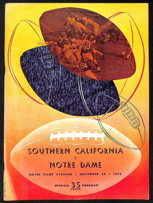 1952 Southern California vs Notre Dame College Football Game Program 196143