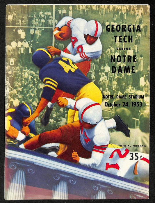 1953 Georgia Tech  vs Notre Dame College Football Game Program 196152