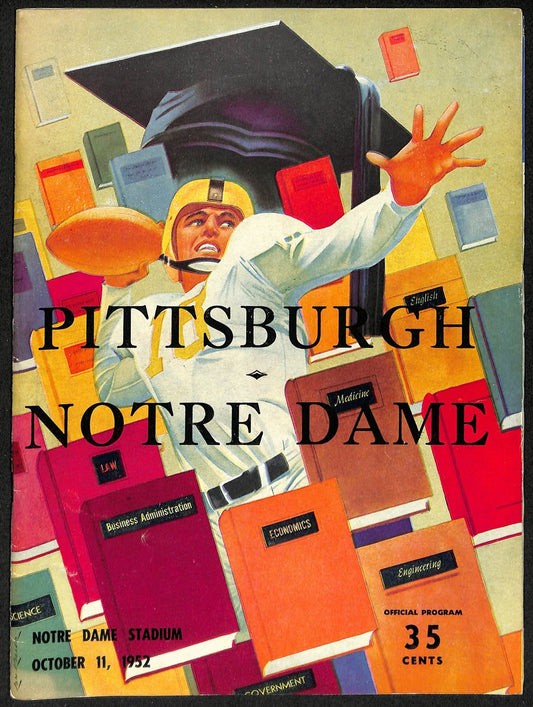 1952 Pittsburgh  vs Notre Dame College Football Game Program 194551