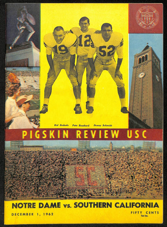 1962 Notre Dame @ USC College Football Game Program  194569