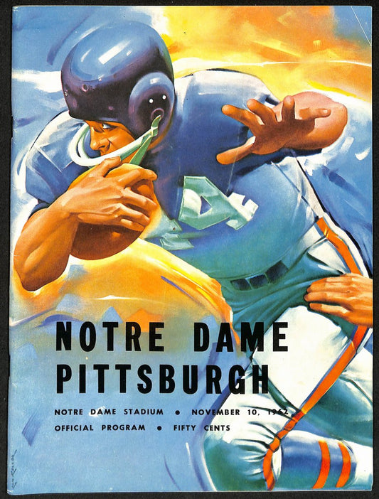 1962 Pittsburgh  vs Notre Dame College Football Game Program  194571