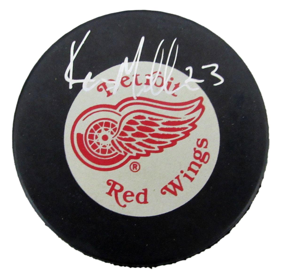 Kevin Miller Signed/Autographed Detroit Red Wings Game Hockey Puck JSA 197338