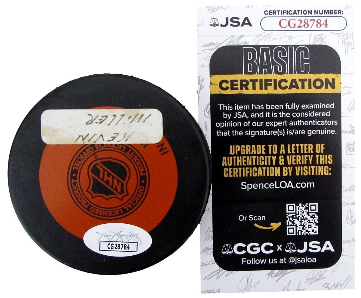 Kevin Miller Signed/Autographed Detroit Red Wings Game Hockey Puck JSA 197338