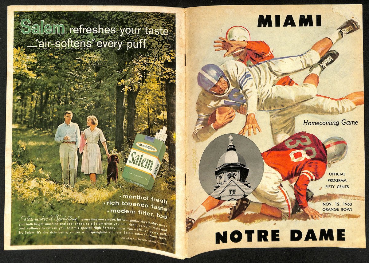1960 Orange Bowl Miami vs Notre Dame College Football Game Program 196682