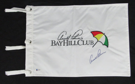 Arnold Palmer Signed/Autographed Bay Hill Club Pin Flag Framed Beckett 195740