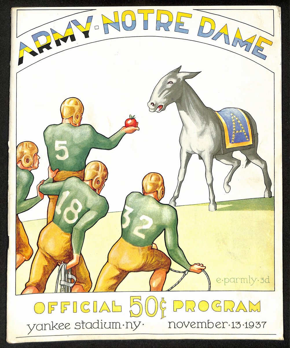1937 Army vs Notre Dame Vintage College Football Game Program 195836