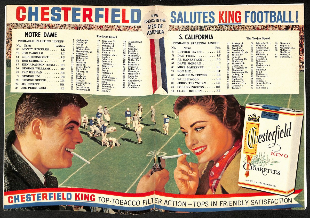 1959 USC vs Notre Dame Vintage College Football Game Program 196488