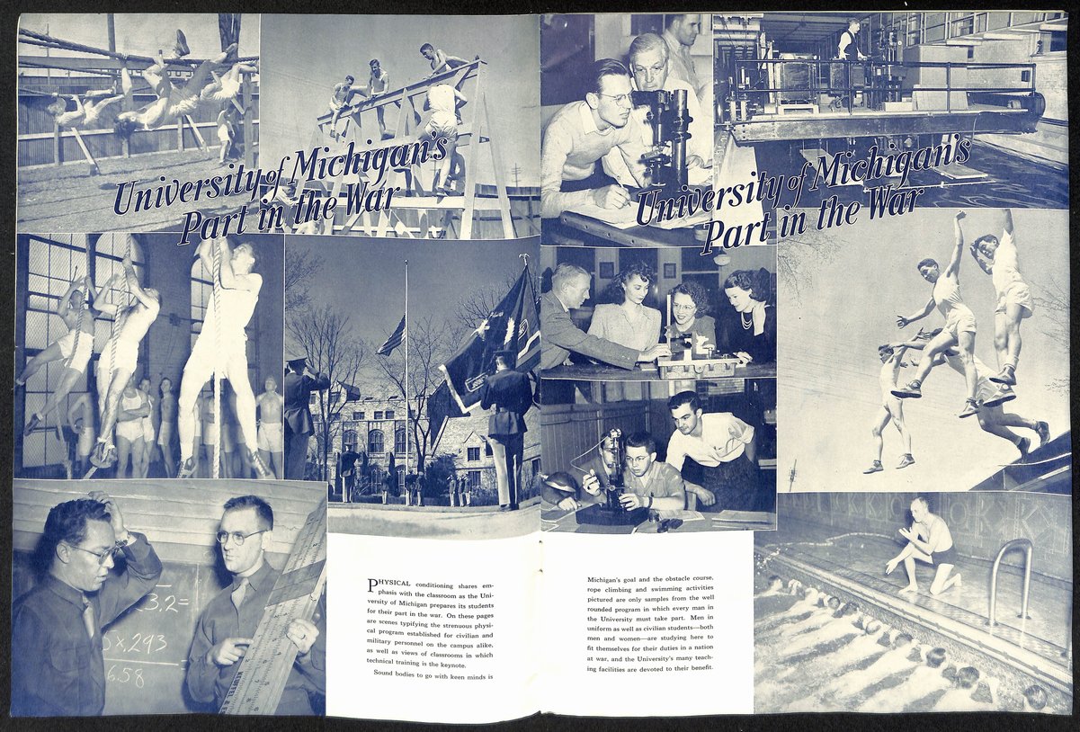 1943 Michigan vs Notre Dame Rare Vintage College Football Game Program 194579