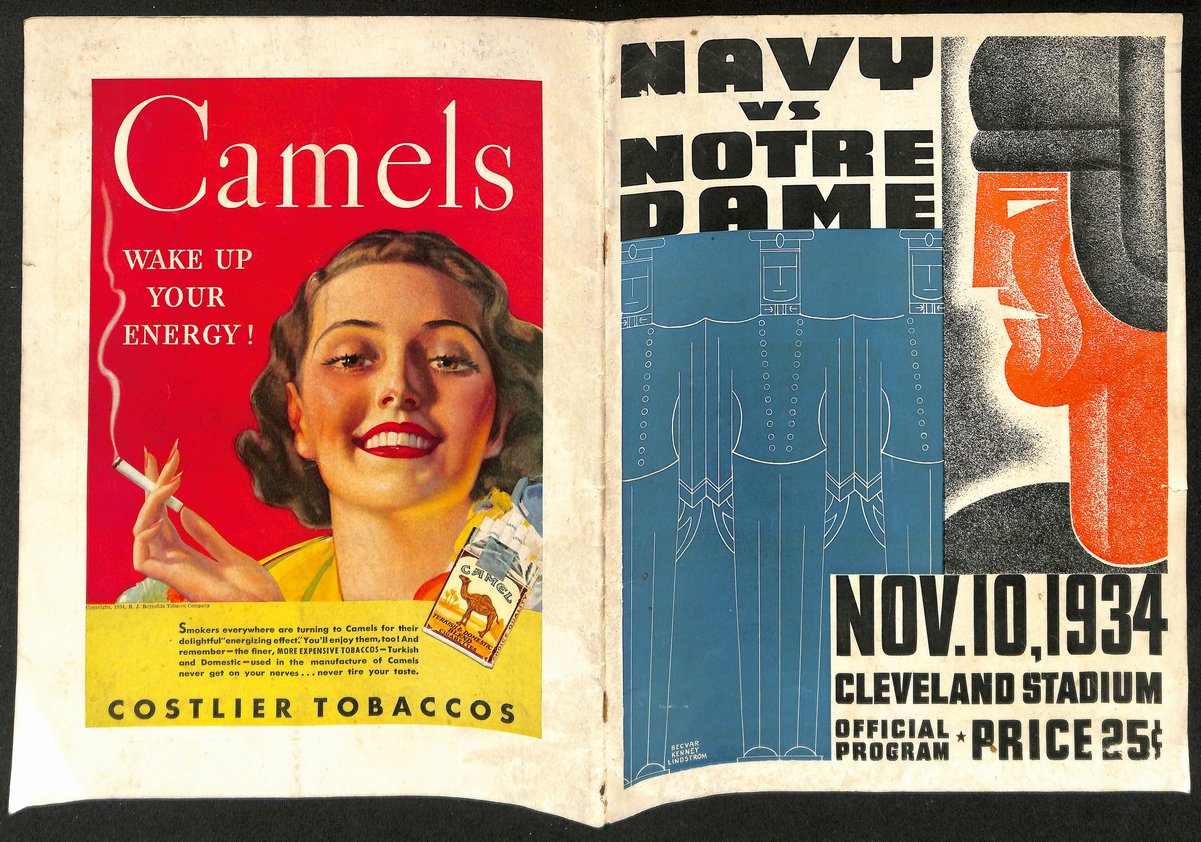 1934 Navy vs Notre Dame Vintage College Football Game Program 194603