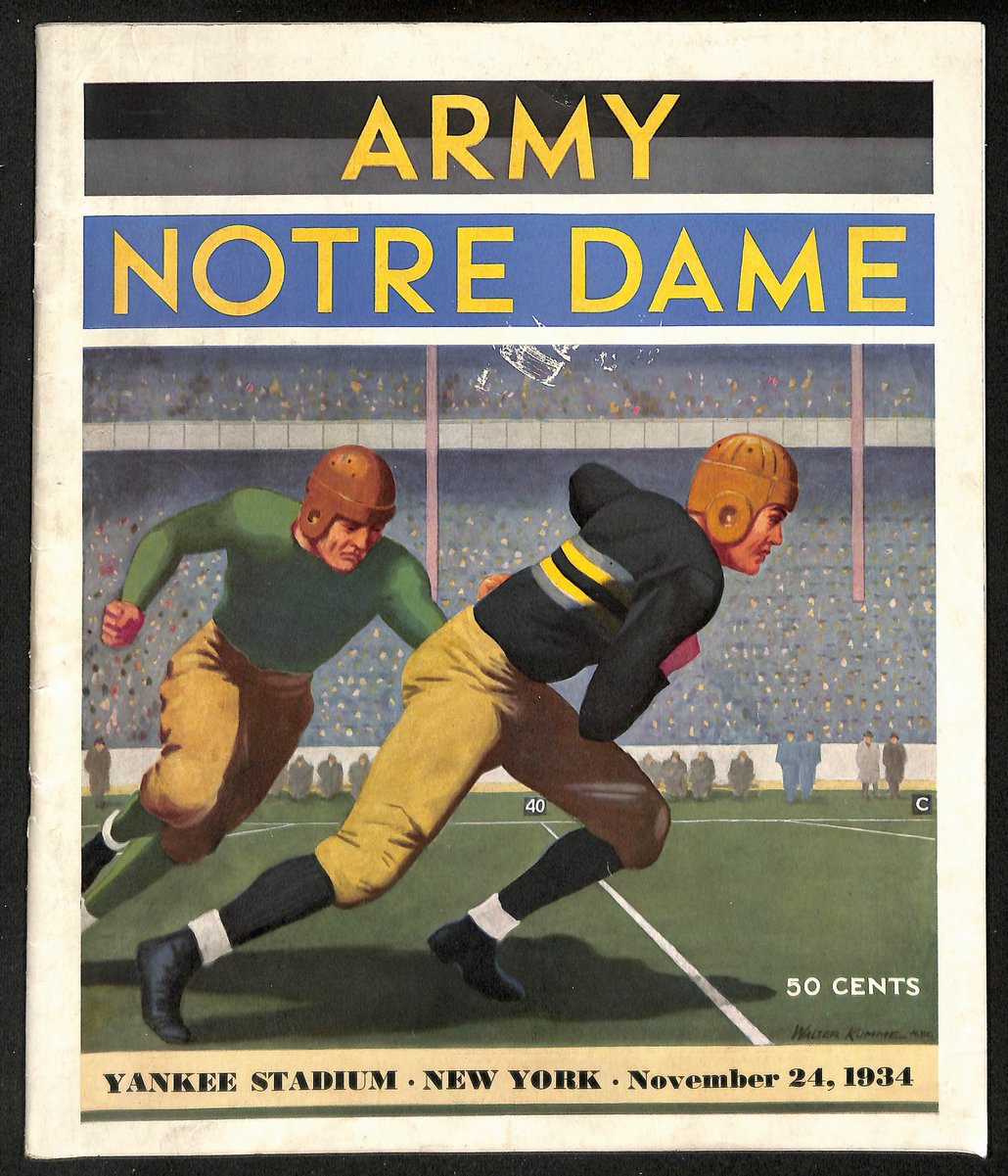1934 Army vs Notre Dame Vintage College Football Game Program 194604