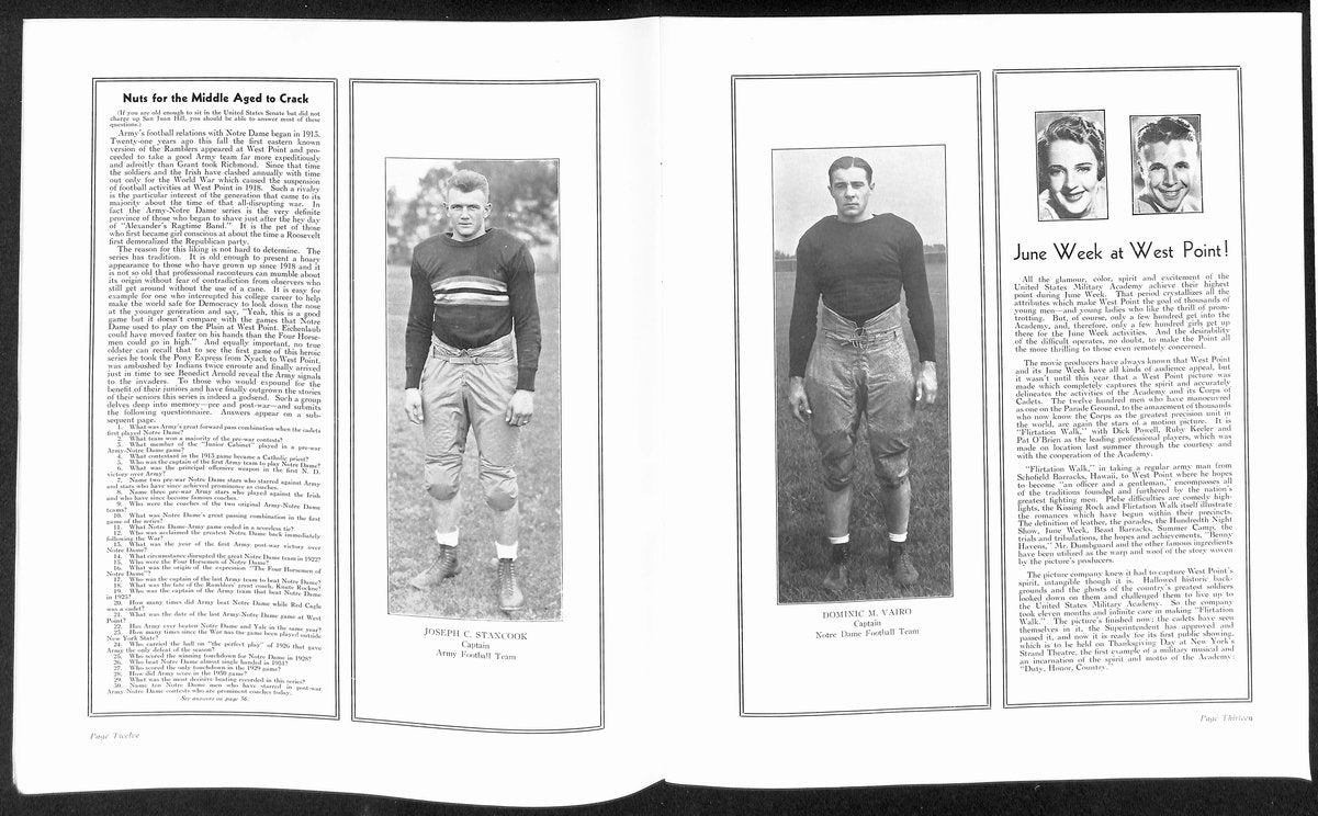1934 Army vs Notre Dame Vintage College Football Game Program 194604